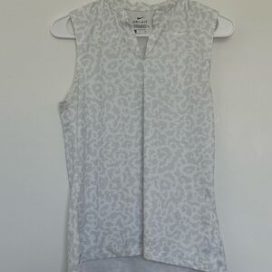 NIKE collared leopard workout tank